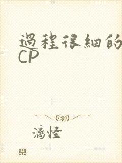 过程很细的开车CP