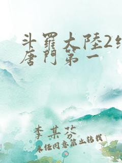 斗罗大陆2绝世唐门第一
