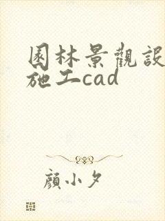 园林景观设计与施工cad