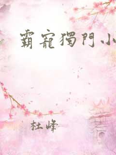 霸宠独门小娇妻