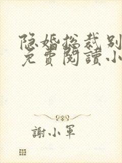 隐婚总裁别太坏免费阅读小说