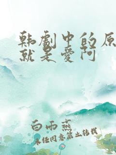 韩剧中的原来这就是爱阿