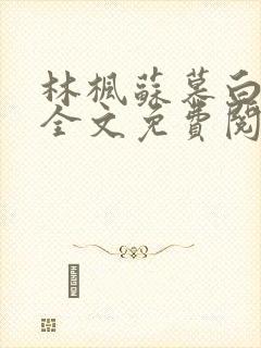 林枫苏慕白小说全文免费阅读