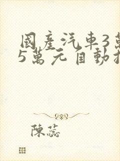国产汽车3万一5万元自动挡