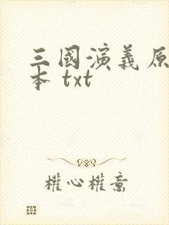 三国演义原著全本 txt