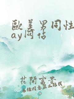 欧美男同性恋gay网站