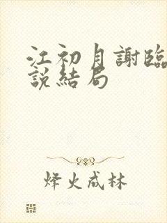 江初月谢临渊小说结局