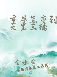 重庆怎么到武隆天生三桥