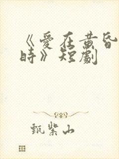 《爱在黄昏日落时》短剧