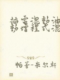 插电混动油电混动增程式混动有什么区别