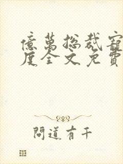 亿万总裁宠妻无度全文免费阅读