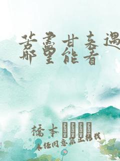 苦尽甘来遇见你哪里能看