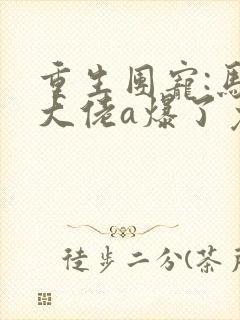 重生团宠:马甲大佬a爆了免费阅读