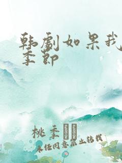 韩剧如果我们是季节