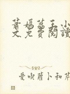 萧嫣荔王小说全文免费阅读