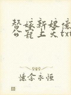 替嫁新娘亿万老公宠上天txt