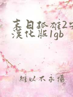 末日孤雄2安卓汉化版1gb