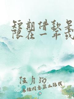 短期借款是指期限在一年或一年以下的借款