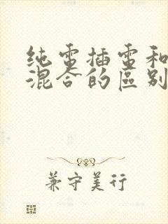 纯电插电和油电混合的区别