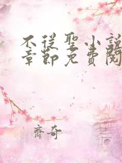 不从圣小说最新章节免费阅读