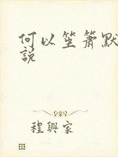 何以笙箫默 小说