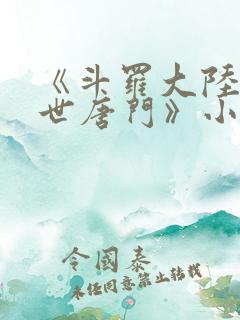 《斗罗大陆2绝世唐门》小说