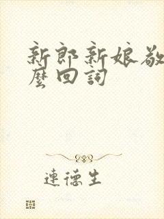 新郎新娘敬酒怎么回词