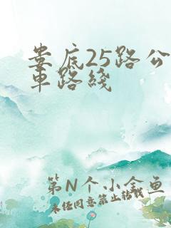 娄底25路公交车路线