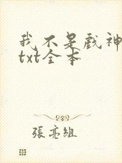 我不是戏神小说txt全本