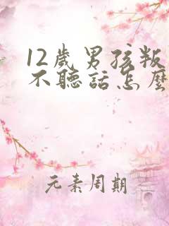 12岁男孩叛逆不听话怎么办