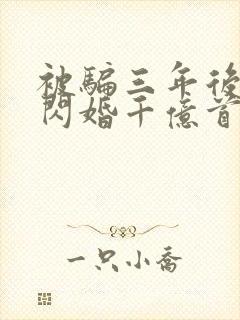 被骗三年后,我闪婚千亿首富