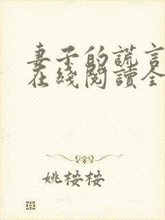 妻子的谎言小说在线阅读全文