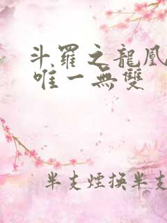 斗罗之龙凰传说 唯一无双