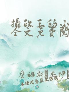 摄政王的小宠妃全文免费阅读