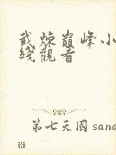 武炼巅峰小说在线观看