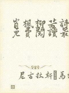 肖枫柳若诗小说免费阅读最新章节