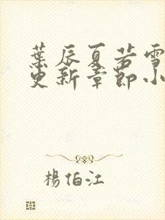 叶辰夏若雪最新更新章节小说