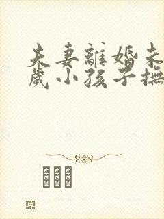 夫妻离婚未满两岁小孩子抚养权归谁