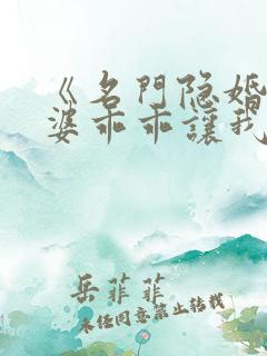 《名门隐婚:老婆乖乖让我宠》