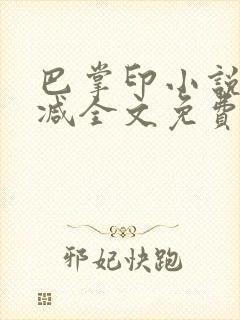 巴掌印小说无删减全文免费阅读