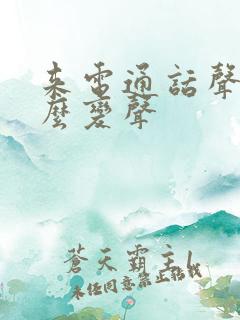 来电通话声音怎么变声