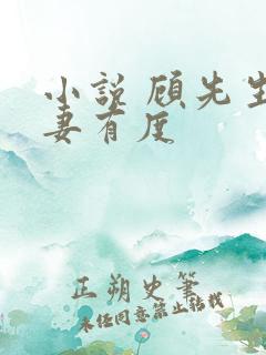 小说 顾先生宠妻有度