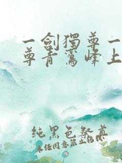 一剑独尊一剑独尊青鸾峰上