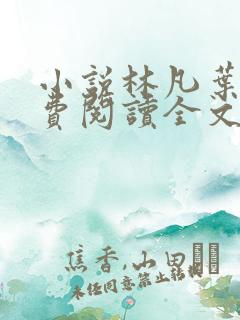 小说林凡叶惜免费阅读全文