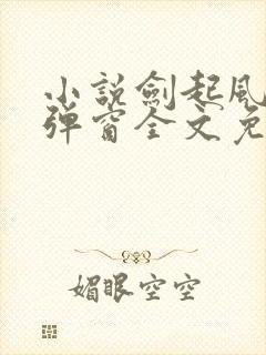 小说剑起风云无弹窗全文免费阅读