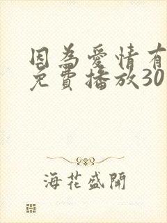 因为爱情有晴天免费播放30集