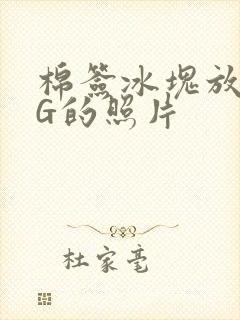 棉签冰块放入PG的照片