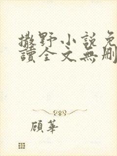 撒野小说免费阅读全文无删减