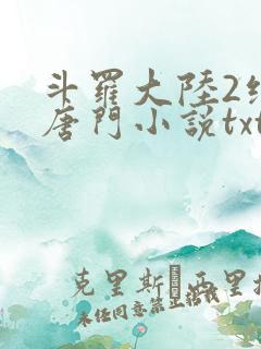 斗罗大陆2绝世唐门小说txt下载全集