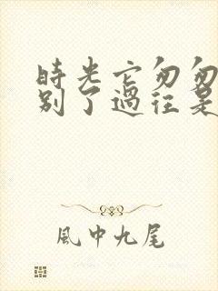 时光它匆匆的告别了过往是什么歌